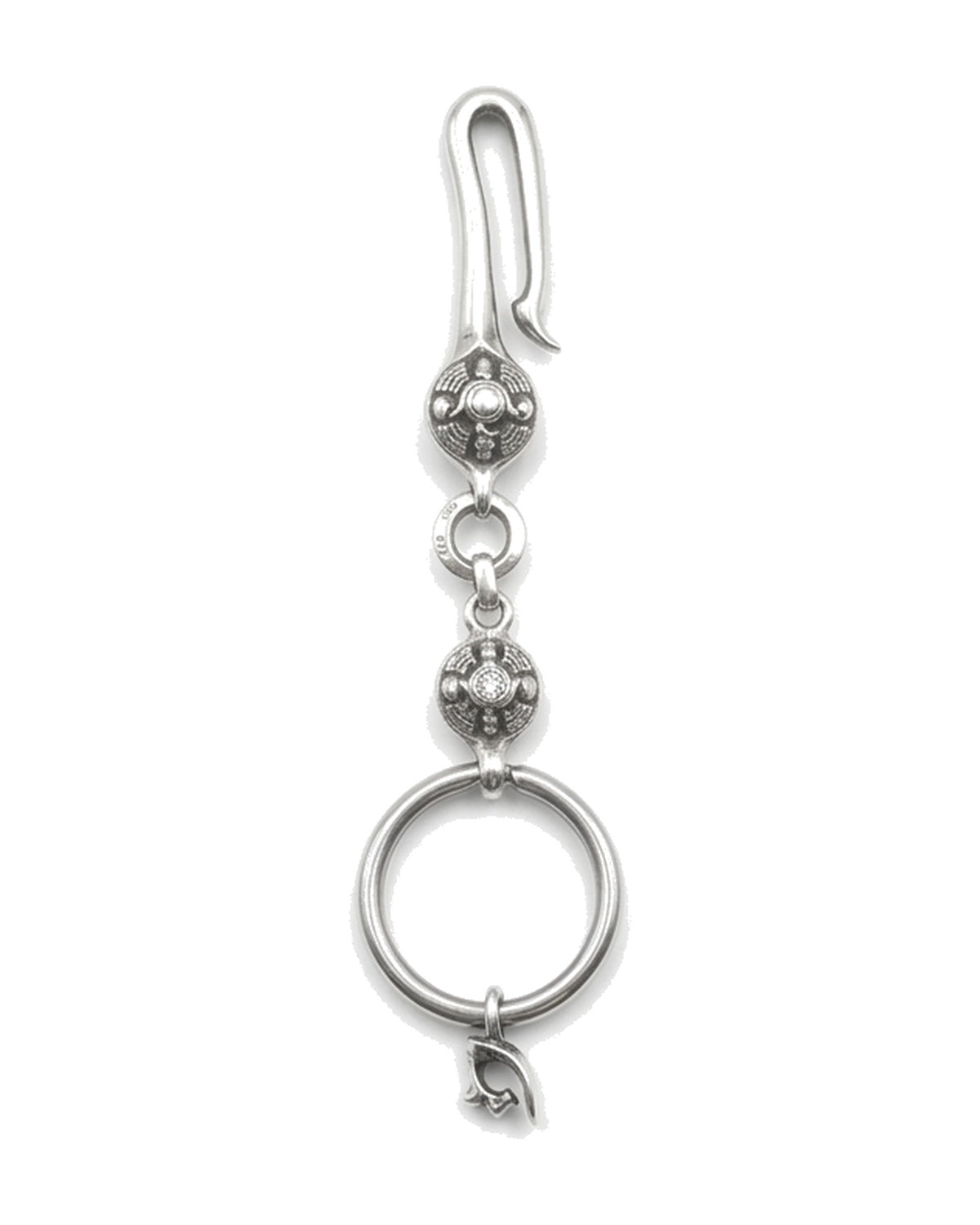 DJB / Nagual Fifth Sun keychain in sterling silver